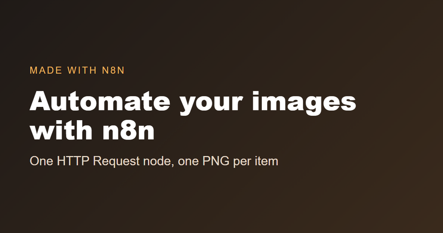 Tarjeta para redes generada en n8n con el flujo de HTML a imagen
